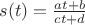 $s(t)=\frac{at+b}{ct+d}$