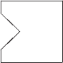 $\begin{picture}(50,50) \put(0,0){\line(1,0){50}} \put(0,0){\line(0,1){10}} \put(0,10){\line(1,1){15}} \put(50,0){\line(0,1){50}} \put(15,25){\line(-1,1){15}} \put(0,40){\line(0,1){10}} \put(0,50){\line(1,0){50}} \end{picture}$