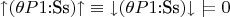 ${\uparrow}(\theta P1\mbox{:Ss}){\uparrow}\equiv{\downarrow}(\theta P1\mbox{:Ss}){\downarrow}\models 0$