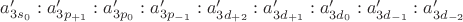 $a'_{3s_0} : a'_{3p_{+1}} : a'_{3p_{0}} : a'_{3p_{-1}} : a'_{3d_{+2}} : a'_{3d_{+1}} : a'_{3d_{0}} : a'_{3d_{-1}} : a'_{3d_{-2}}$