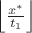 $\left\lfloor \frac{x^{*}}{t_1} \right\rfloor$