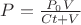 $P=\frac{P_0 V}{Ct+V}$