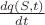 $\frac{dq(S,t)}{dt}$