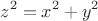 $$ z^2 = x^2+y^2 $$ $$ z^2 = x^2+y^2 $$
