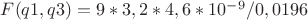 $F(q1,q3)=9*3,2*4,6*10^-^9/0,0196$