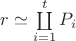 $r \simeq \coprod\limits_{i=1}^tP_i$ $r \simeq \coprod\limits_{i=1}^tP_i$