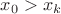 $x_{0}>x_{k}$