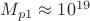 $M_{p1}\approx10^{19}$