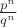 $\frac{p^n}{q^n}$