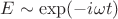 $E\sim \exp(-i\omega t)$