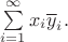 \sum\limits_{i=1}^\infty x_i\overline y_i}.