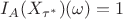 $I_A(X_{\tau^*})(\omega)=1$