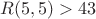 $R(5,5)>43$