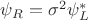$\psi_R=\sigma^2\psi_L^*$
