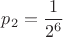 $p_2=\dfrac{1}{2^6}$