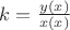 $k = \frac {y(x)}{x(x)}$