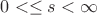 $0<\le s<\infty$