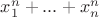$x_1^n+...+x_n^n$