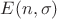 $E(n,\sigma)$