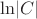 $\ln\lvert C\rvert$