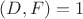 $(D,F)=1$