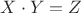 $X\cdot Y=Z$