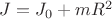 $J=J_0+mR^2$