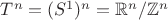 $T^n=(S^1)^n={\mathbb R}^n/{\mathbb Z}^n$