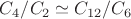 $C_4 / C_2 \simeq C_{12} / C_6$