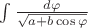 $\int\frac{d\varphi}{\sqrt{a+b\cos\varphi}}$