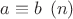 $a\equiv b\pod{n}$