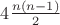 $4\frac{n(n-1)}{2}$