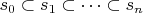 $s_0\subset s_1\subset\cdots\subset s_n$