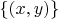 $\{(x,y)\}$