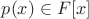 $p(x)\in F[x]$