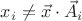 $x_i\ne\vec{x}\cdot\vec{A}_i