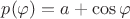 $p(\varphi)=a+\cos \varphi$