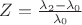 $ Z=\frac{\lambda_{2}-\lambda_{0}}{\lambda_{0}} $