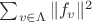 $\sum_{v\in \Lambda}\|f_v\|^2$