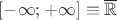 $[-\infty; +\infty] \equiv\overline{\mathbb R}$