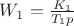 $W_1 = \frac{K_1} {T_1 p}$
