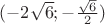$(-2\sqrt{6};-\frac{\sqrt{6}}{2})$