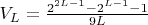 $V_L=\frac{2^{2L-1} -2^{L-1}-1}{9L}$