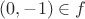 $(0,-1)\in f$