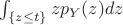 $\int_{\{z \leq t\}} zp_Y(z)dz$