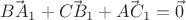 $\vec{BA_1}+\vec{CB_1}+\vec{AC_1}=\vec{0}$