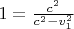 $\a_1=\frac {c^2} {c^2-v_1^2}$