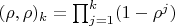 $(\rho,\rho)_k=\prod_{j=1}^k (1-\rho^j)$