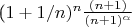 ($1+1/n)^n} \frac{(n+1)}{(n+1)^\alpha}}$