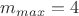 $m_{max}=4$